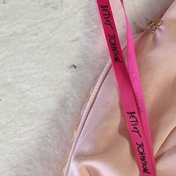 NWT Betsey Johnson Maxi Dress SZ 4 Pleated Pink Animal Print Prom Event Party - Picture 7 of 11